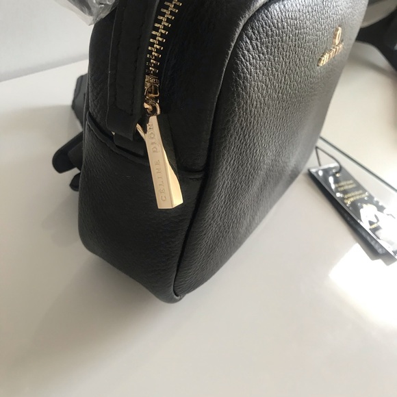 Celine Dion Black Pebble Leather Shoulder Crossbody Bag- Gold hardware - Picture 7 of 16